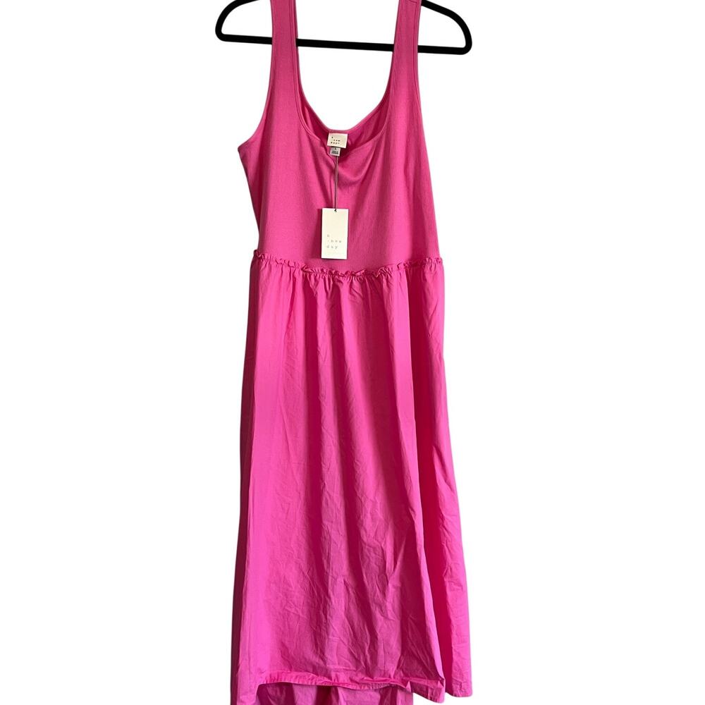 A New Day Women's Pink Ballet Tank Dress With Pockets - Size Large - NWT